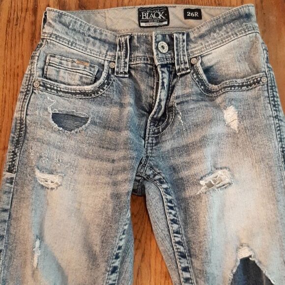 Buckle Black Fit 3 26R Straight Leg Distressed Jeans - Picture 1 of 10